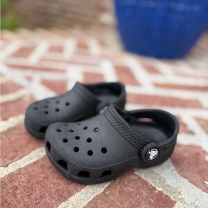 CROCS Black Water Shoes with Perforated Design